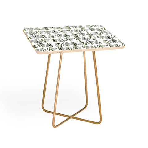 Angela Minca Pine trees green Side Table