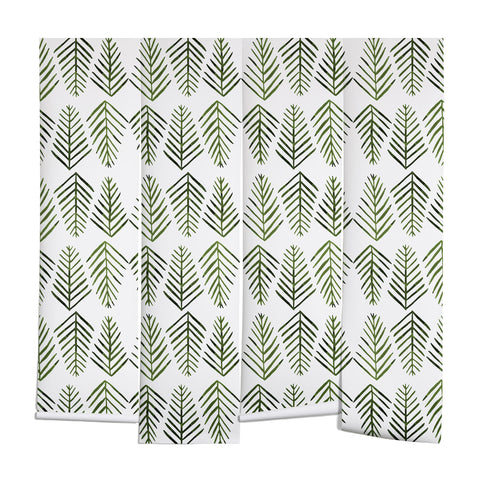 Angela Minca Pine trees green Wall Mural