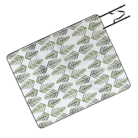 Angela Minca Pine trees green Picnic Blanket