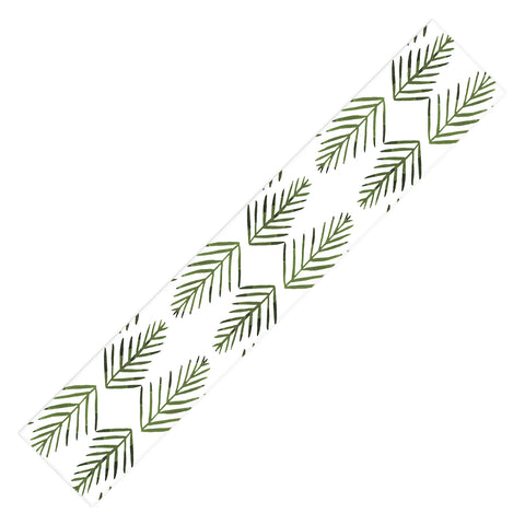 Angela Minca Pine trees green Table Runner