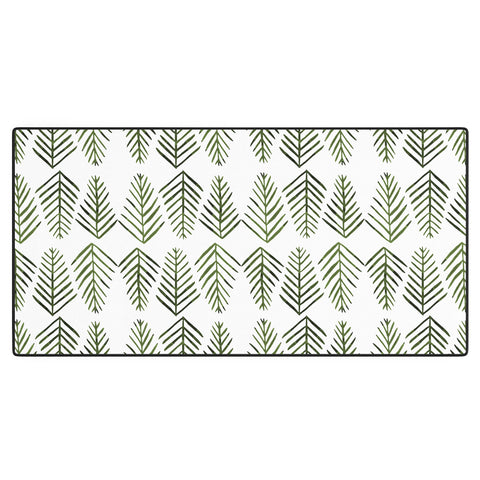 Angela Minca Pine trees green Desk Mat
