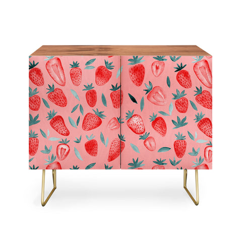 Angela Minca Pink strawberries Credenza