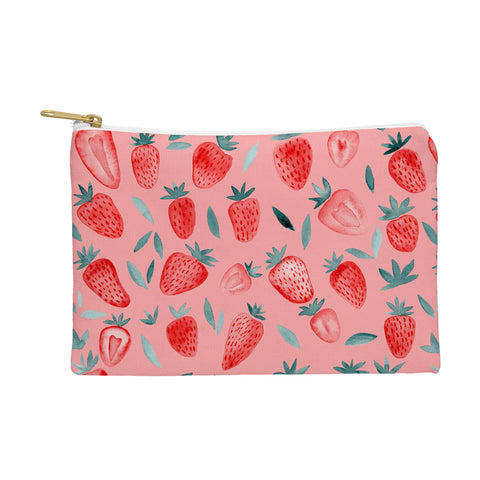 Angela Minca Pink strawberries Pouch
