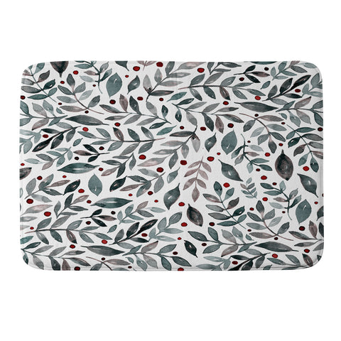 Angela Minca Seasonal branches neutral Memory Foam Bath Mat