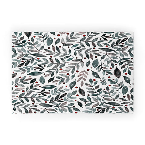 Angela Minca Seasonal branches neutral Welcome Mat
