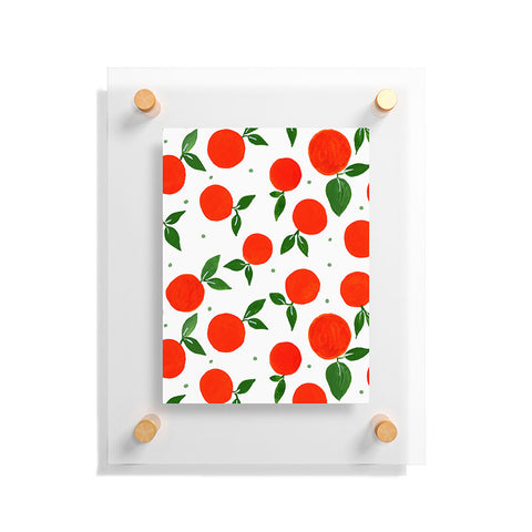 Angela Minca Tangerine pattern Floating Acrylic Print