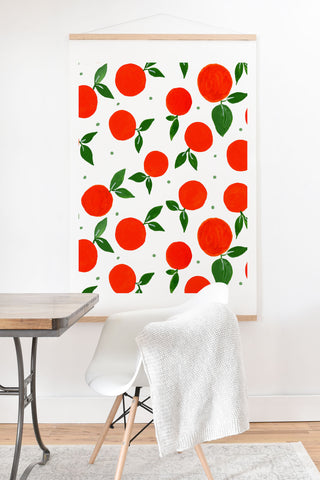 Angela Minca Tangerine pattern Art Print And Hanger
