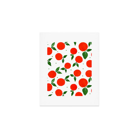 Angela Minca Tangerine pattern Art Print