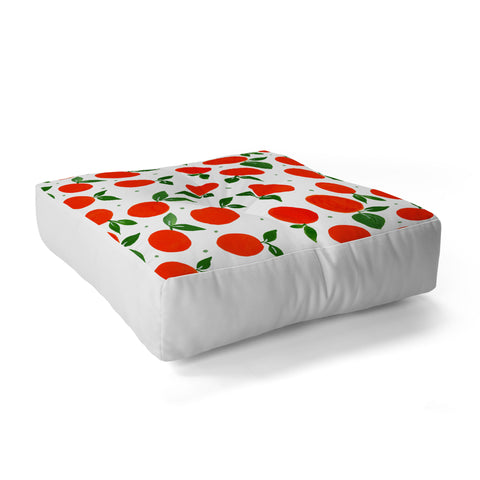 Angela Minca Tangerine pattern Floor Pillow Square