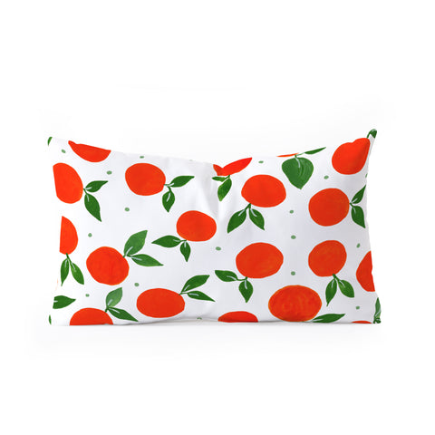 Angela Minca Tangerine pattern Oblong Throw Pillow