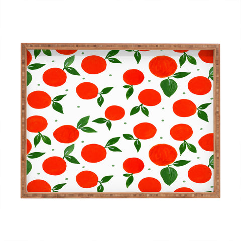 Angela Minca Tangerine pattern Rectangular Tray