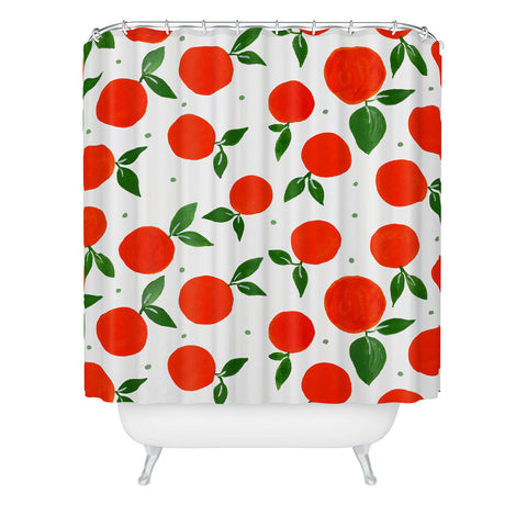 Angela Minca Tangerine pattern Shower Curtain