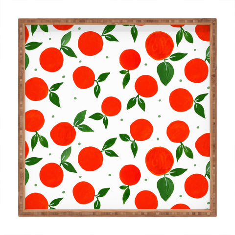 Angela Minca Tangerine pattern Square Tray