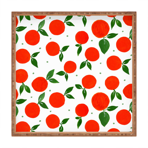 Angela Minca Tangerine pattern Square Tray