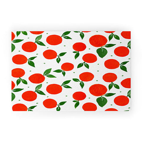 Angela Minca Tangerine pattern Welcome Mat