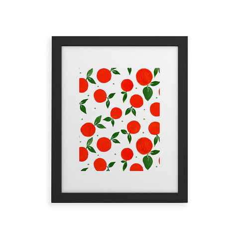 Angela Minca Tangerine pattern Framed Art Print