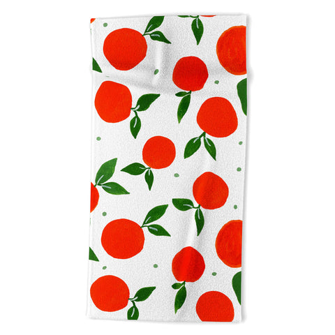 Angela Minca Tangerine pattern Beach Towel