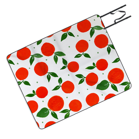Angela Minca Tangerine pattern Picnic Blanket