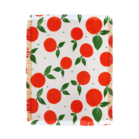 Angela Minca Tangerine pattern Throw Blanket