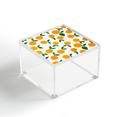 Angela Minca Tangerine pattern yellow Acrylic Box