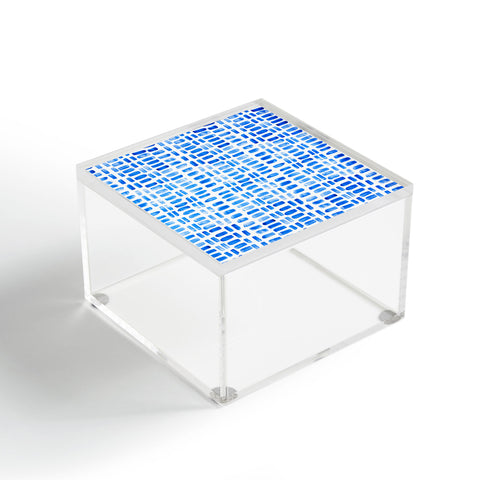 Angela Minca Tiny blue rectangles Acrylic Box