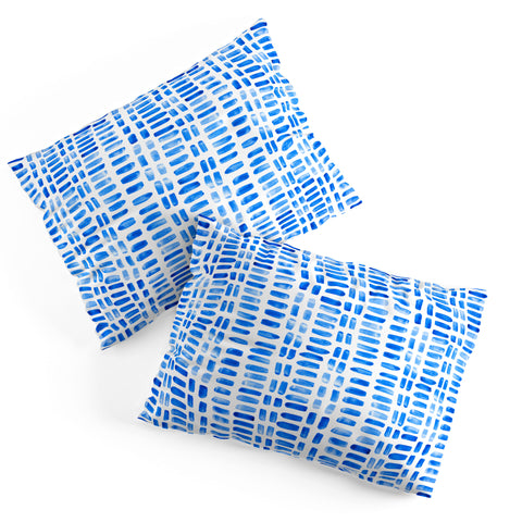 Angela Minca Tiny blue rectangles Pillow Shams