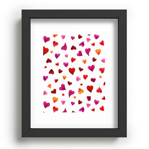 Angela Minca Valentines day hearts Recessed Framing Rectangle