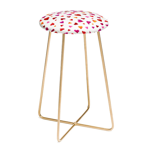 Angela Minca Valentines day hearts Counter Stool