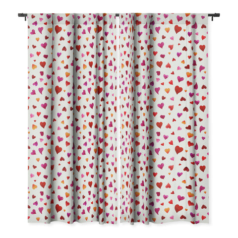 Angela Minca Valentines day hearts Blackout Window Curtain