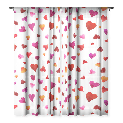 Angela Minca Valentines day hearts Sheer Non Repeat