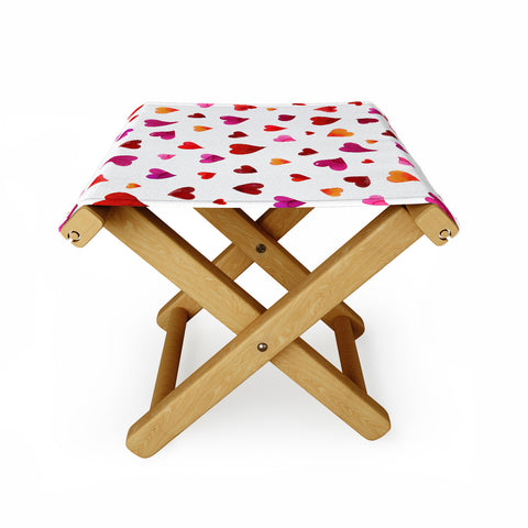 Angela Minca Valentines day hearts Folding Stool