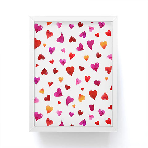 Angela Minca Valentines day hearts Framed Mini Art Print
