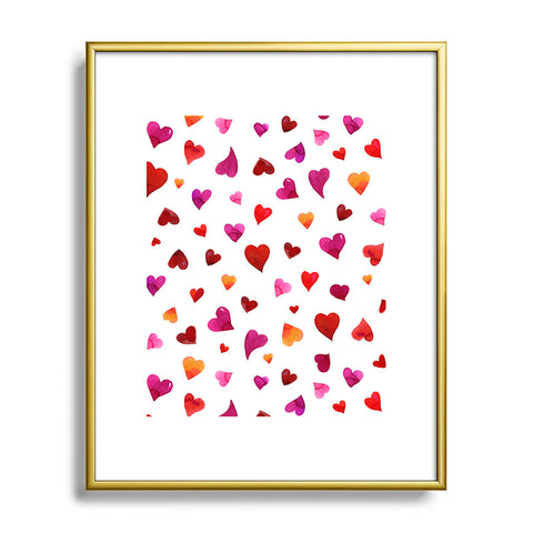 Angela Minca Valentines day hearts Metal Framed Art Print