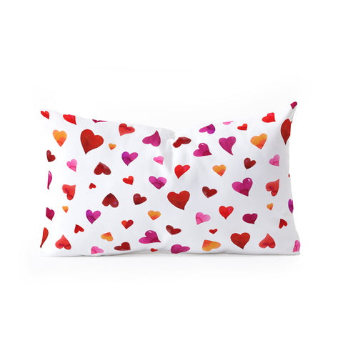 Angela Minca Valentines day hearts Oblong Throw Pillow