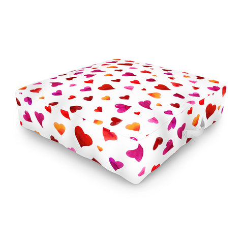 Angela Minca Valentines day hearts Outdoor Floor Cushion