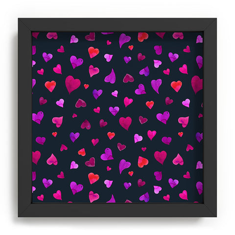 Angela Minca Valentines day hearts purple Recessed Framing Square