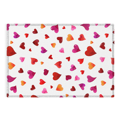 Angela Minca Valentines day hearts Outdoor Rug