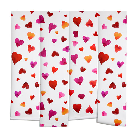 Angela Minca Valentines day hearts Wall Mural