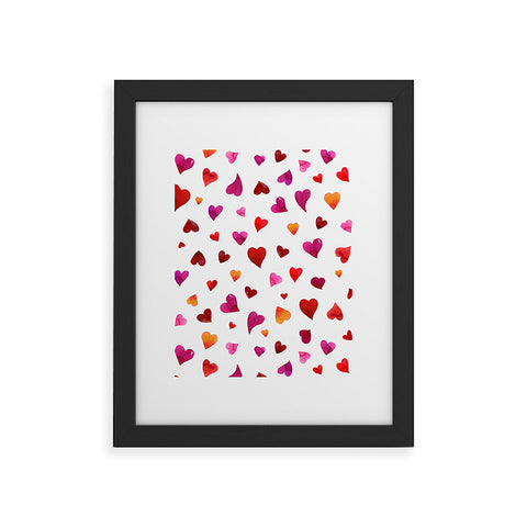 Angela Minca Valentines day hearts Framed Art Print