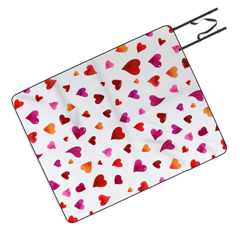Angela Minca Valentines day hearts Picnic Blanket