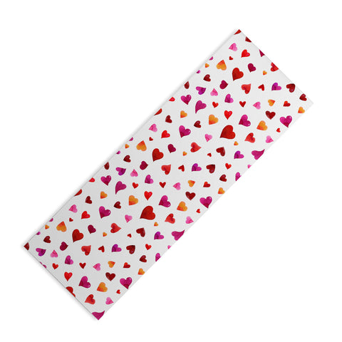 Angela Minca Valentines day hearts Yoga Mat