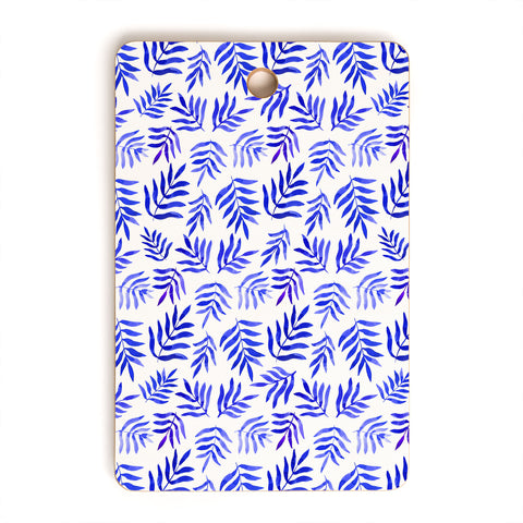 Angela Minca Watercolor blue branches Cutting Board Rectangle
