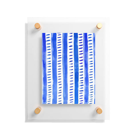 Angela Minca Watercolor lines blue Floating Acrylic Print