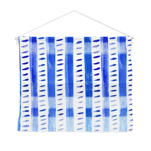 Angela Minca Watercolor lines blue Wall Hanging Landscape