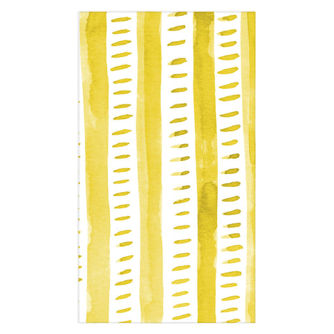 Angela Minca Watercolor lines yellow Tablecloth