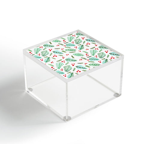 Angela Minca Xmas branches white Acrylic Box