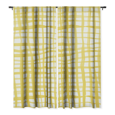 Angela Minca Yellow gingham doodle Blackout Non Repeat
