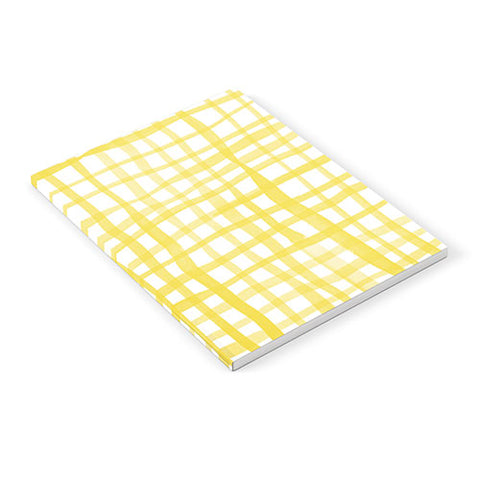 Angela Minca Yellow gingham doodle Notebook