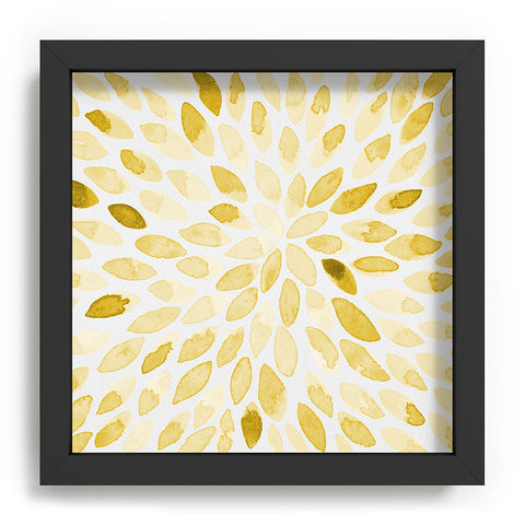 Angela Minca Yellow watercolor strokes Recessed Framing Square