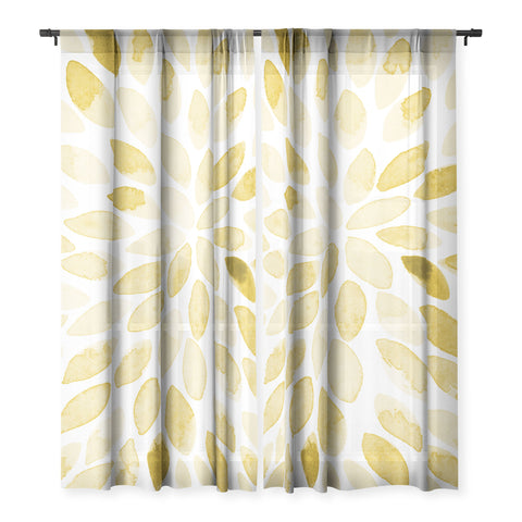 Angela Minca Yellow watercolor strokes Sheer Non Repeat